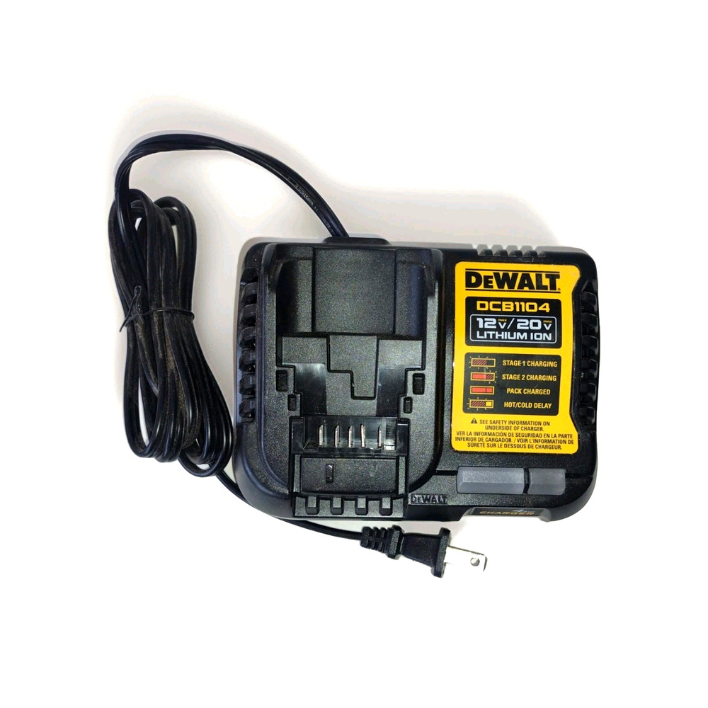 DeWalt 4 Amp Battery Charger 12V & 20V Volt MAX Li Ion Model DCB1104